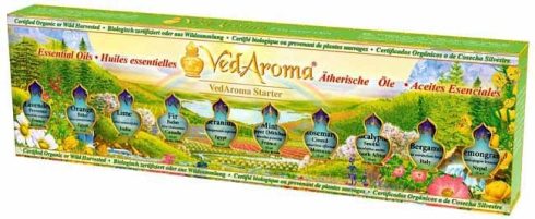 VedAroma Starter Kit - Boxed Set of 10 Essential Oils